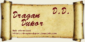 Dragan Dupor vizit kartica